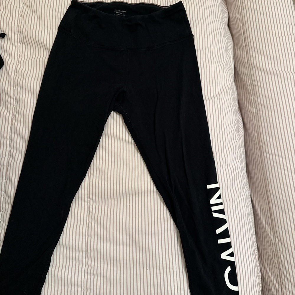 Calvin Klein Black Leggings Sleek Stretch Bottoms
